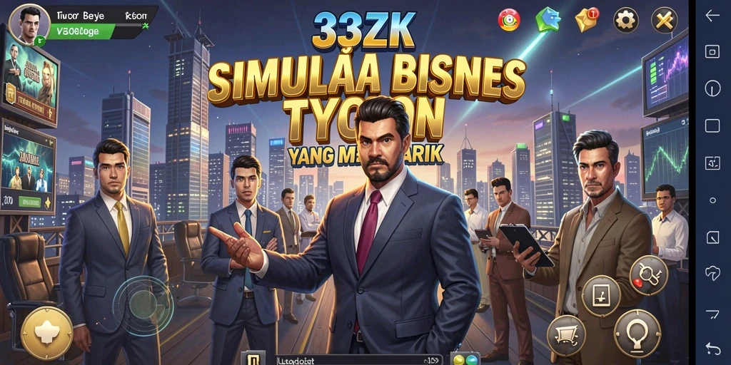Screenshot gameplay 33ZK yang menunjukkan pengelolaan bisnis.