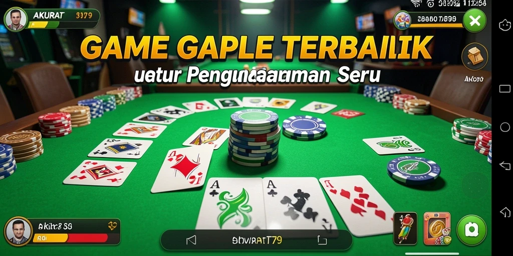 Tampilan gameplay Gaple yang seru di AKURAT79.