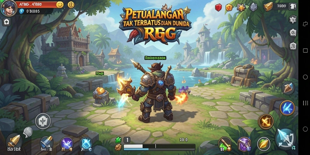 Tampilan gameplay menakjubkan dari AT866 dalam petualangan RPG.