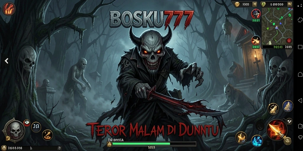 Tangkapan layar menunjukkan gameplay yang mendebarkan dan atmosfer mencekam dalam BOSKU777.