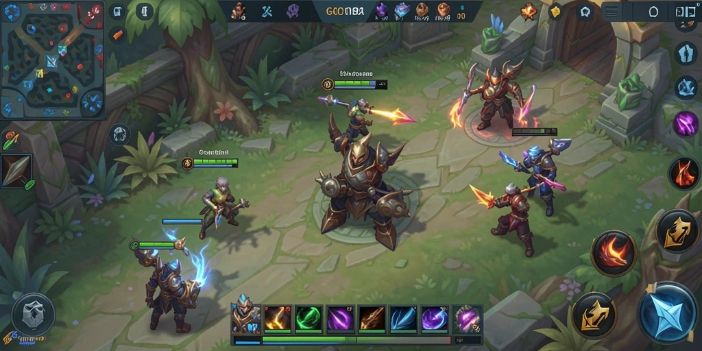 Gameplay seru GACOR108 dengan berbagai karakter MOBA.
