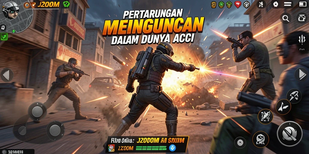 Tampilan menarik dari gameplay Action yang mendebarkan.