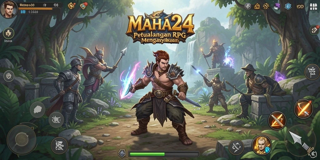 Tampilan gameplay epic dari MAHA24 dengan aksi RPG yang seru.
