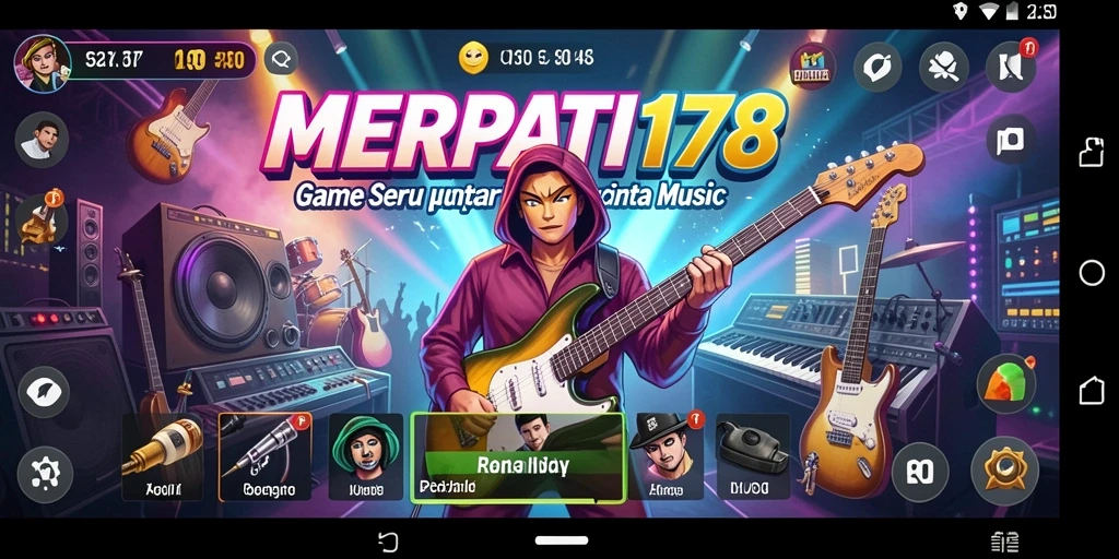 Tampilan gameplay seru dengan berbagai genre musik di MERPATI178.