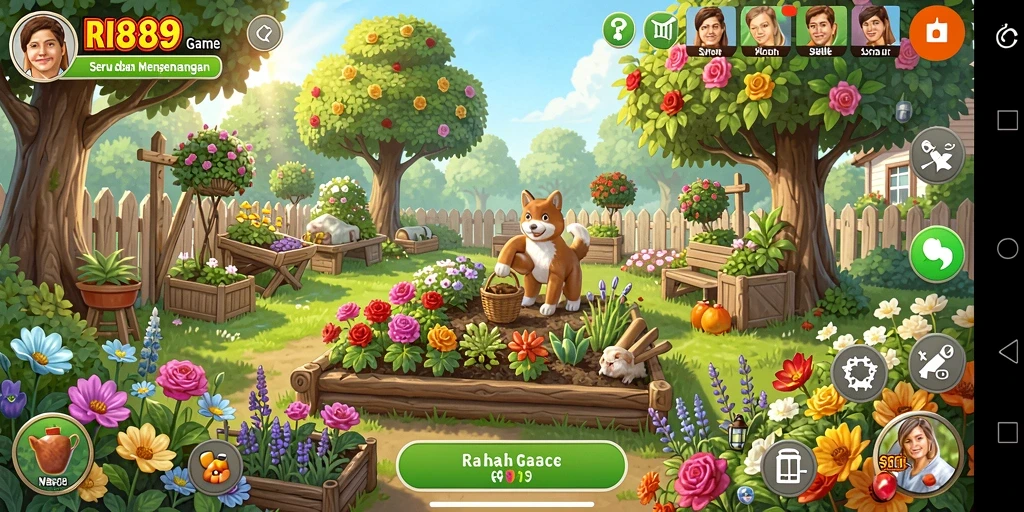 Tampilan gameplay RI889 dengan suasana pertanian yang memukau.
