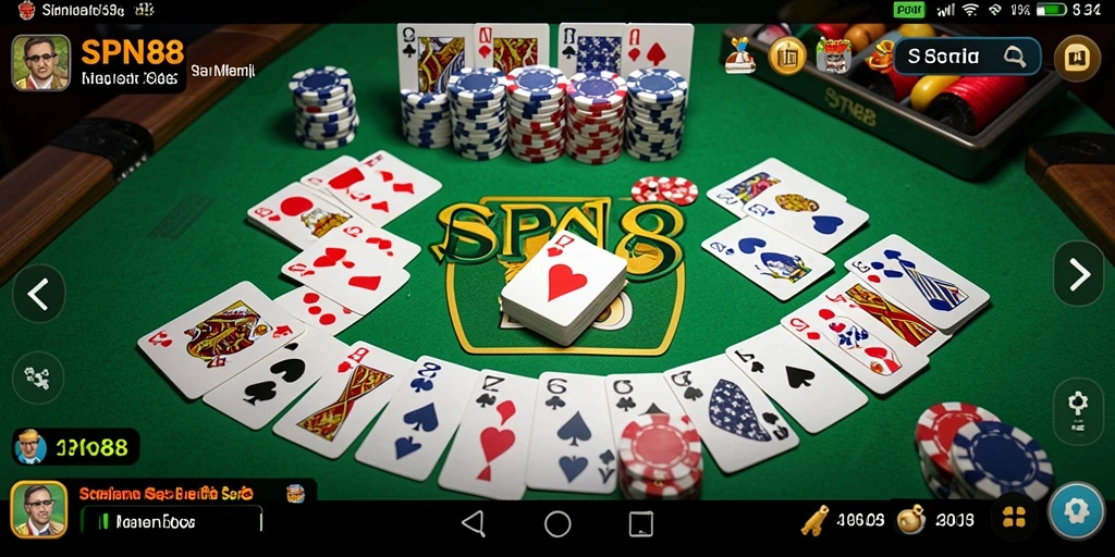 Tampilan menarik saat gameplay Gaple di SPN88.