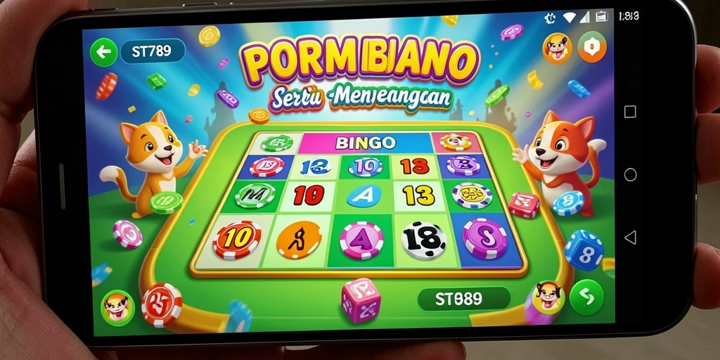 Screenshot gameplay ST789 yang menunjukkan momen seru bermain Bingo.