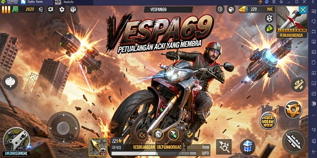 Tampilan gameplay yang menegangkan di VESPA69.