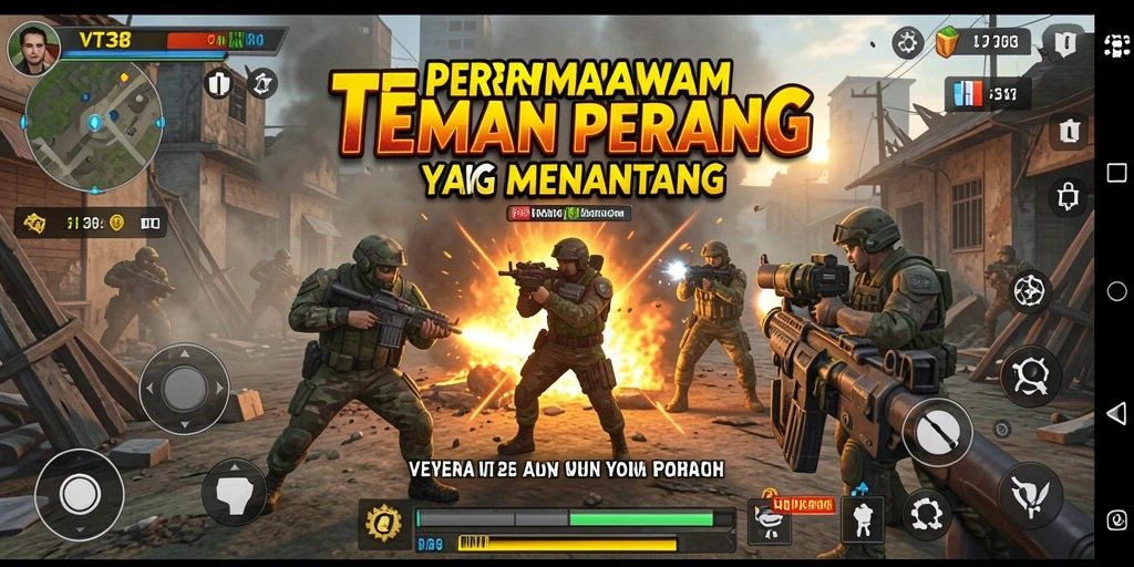 Gameplay menegangkan dari VT38 di tengah pertempuran.